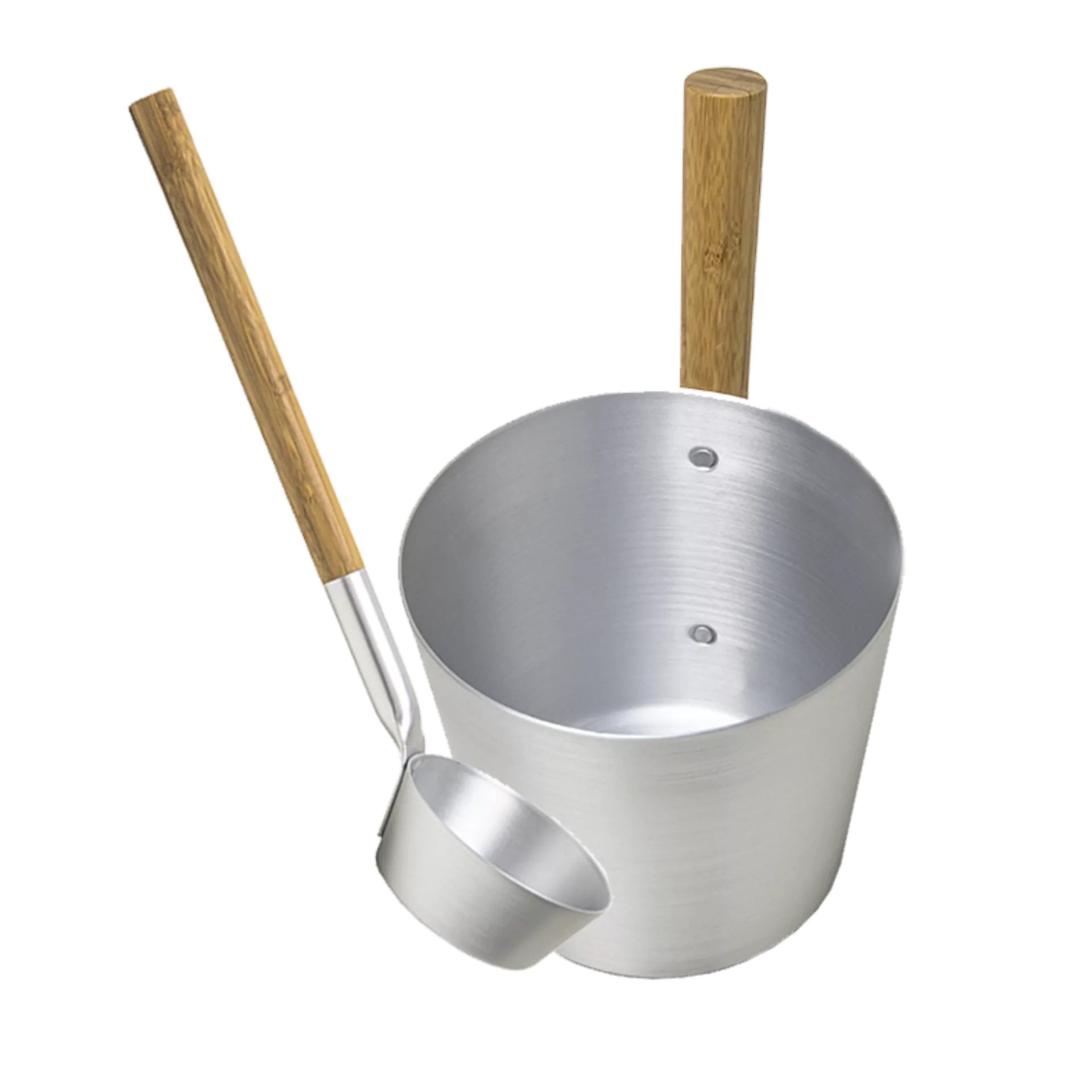 Rento sauna emmer + lepel - aluminium naturel