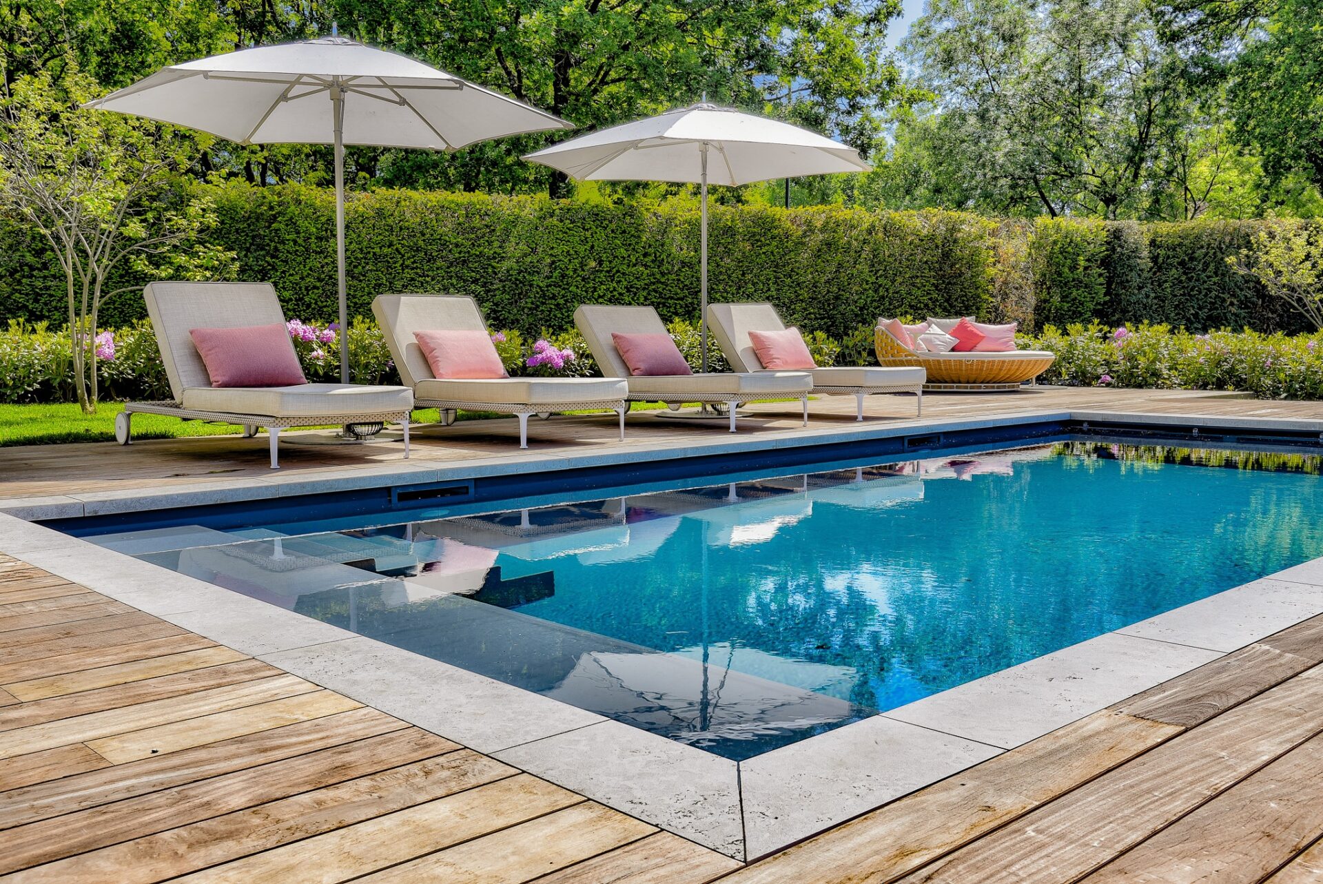 Ligbedden met parasol